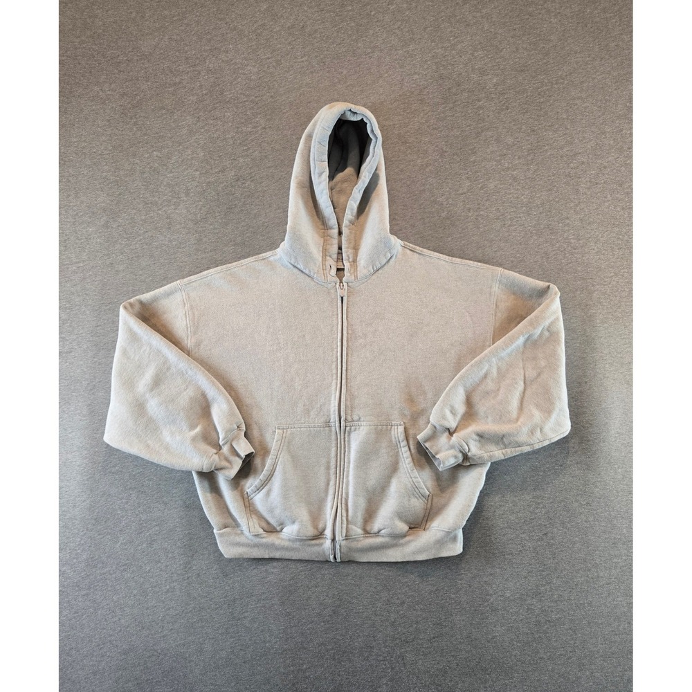 Aritzia Hoodie Womens Medium Gray Sweatfleece Cozy Fleece Mega Fit Full Zip